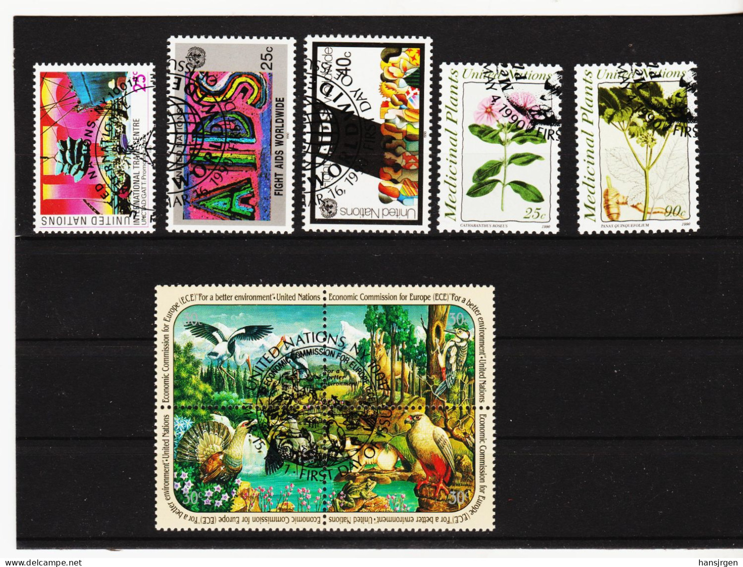 IMO382 VEREINTE NATIONEN NEW YORK 1990 MICHL  597/01 + 608/11  Gestempelt SIEHE ABBILDUNG - Used Stamps