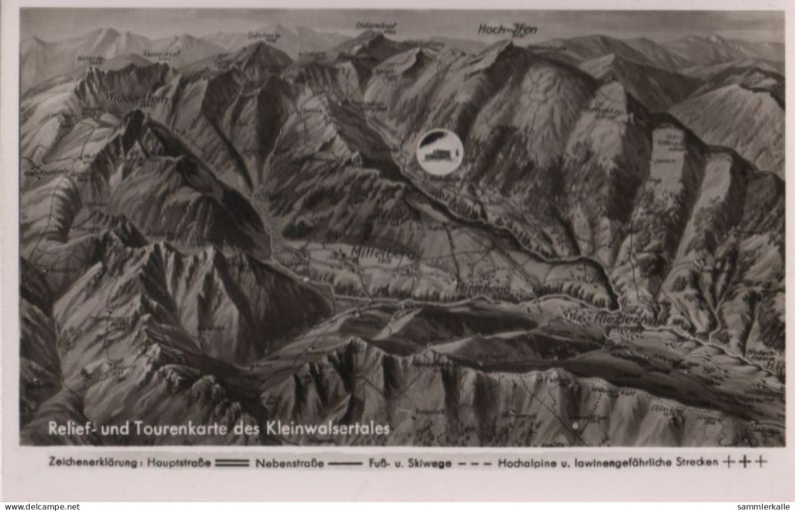 41850 - Österreich - Kleinwalsertal - Relief- Und Tourenkarte - Ca. 1960 - Kleinwalsertal