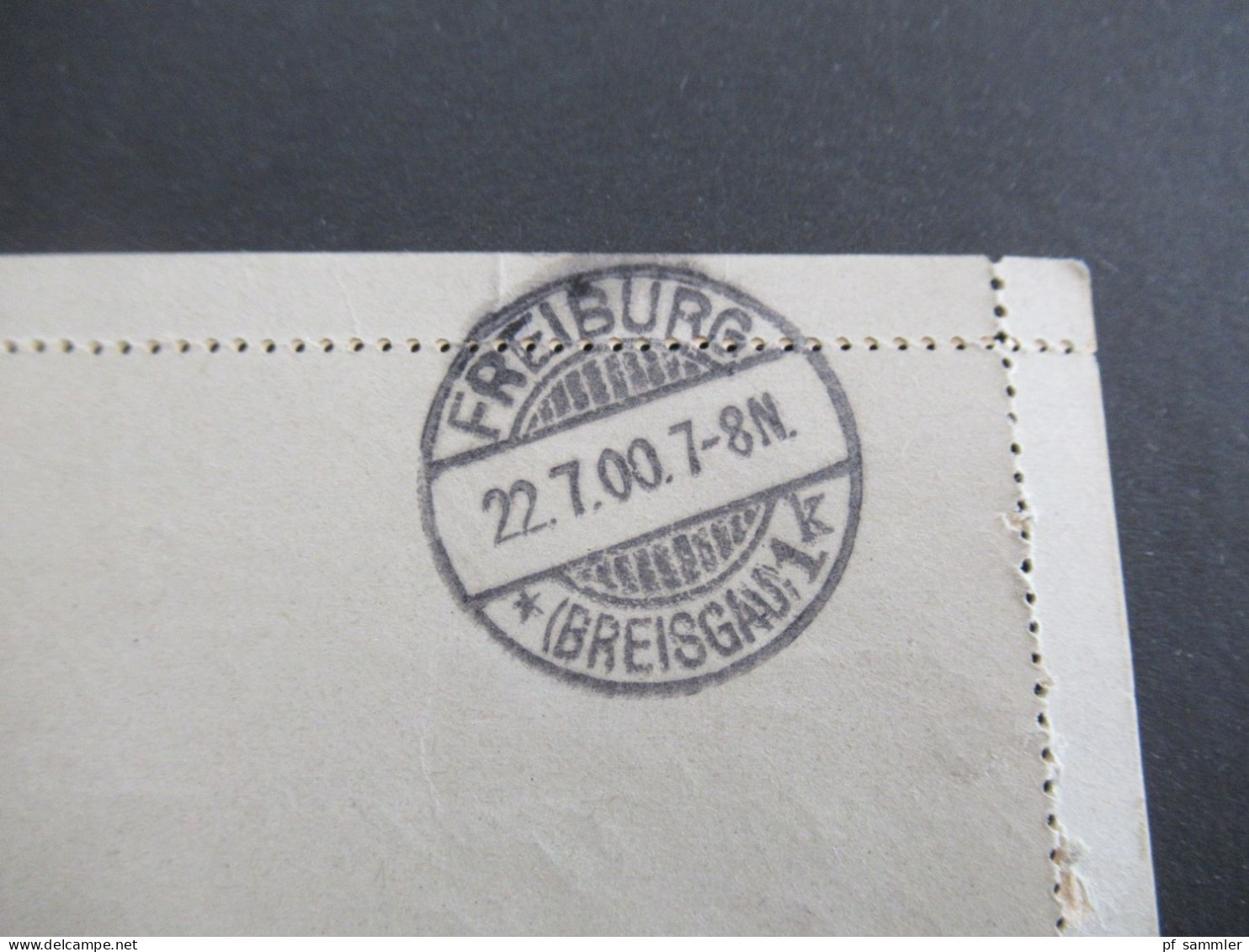 Österreich / Tschechien 1900 Kartenbrief 10 Heller Strichstempel Marienbad 6 Nach Freiburg Im Breisgau Mit Ank. Stempel - Letter-Cards