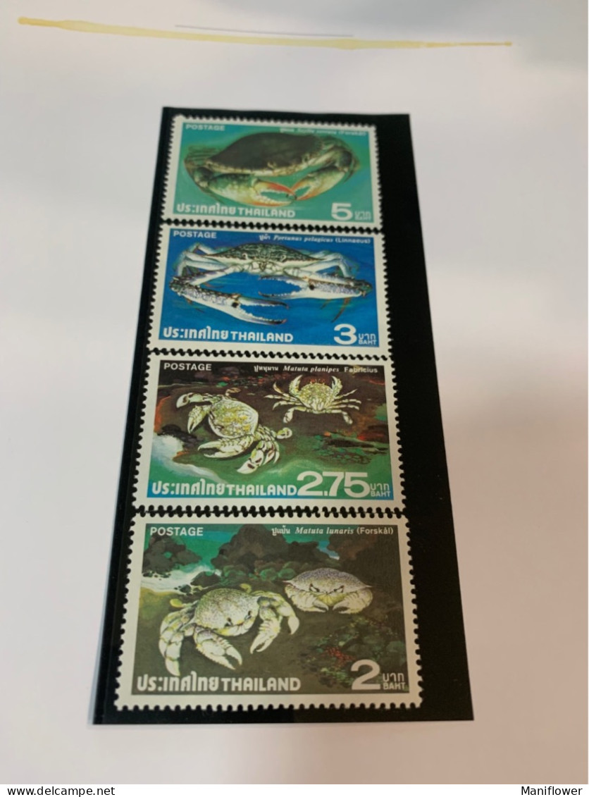 Thailand Stamp MNH 1979 Sea Food Crabs 1st Marine Life - Thaïlande
