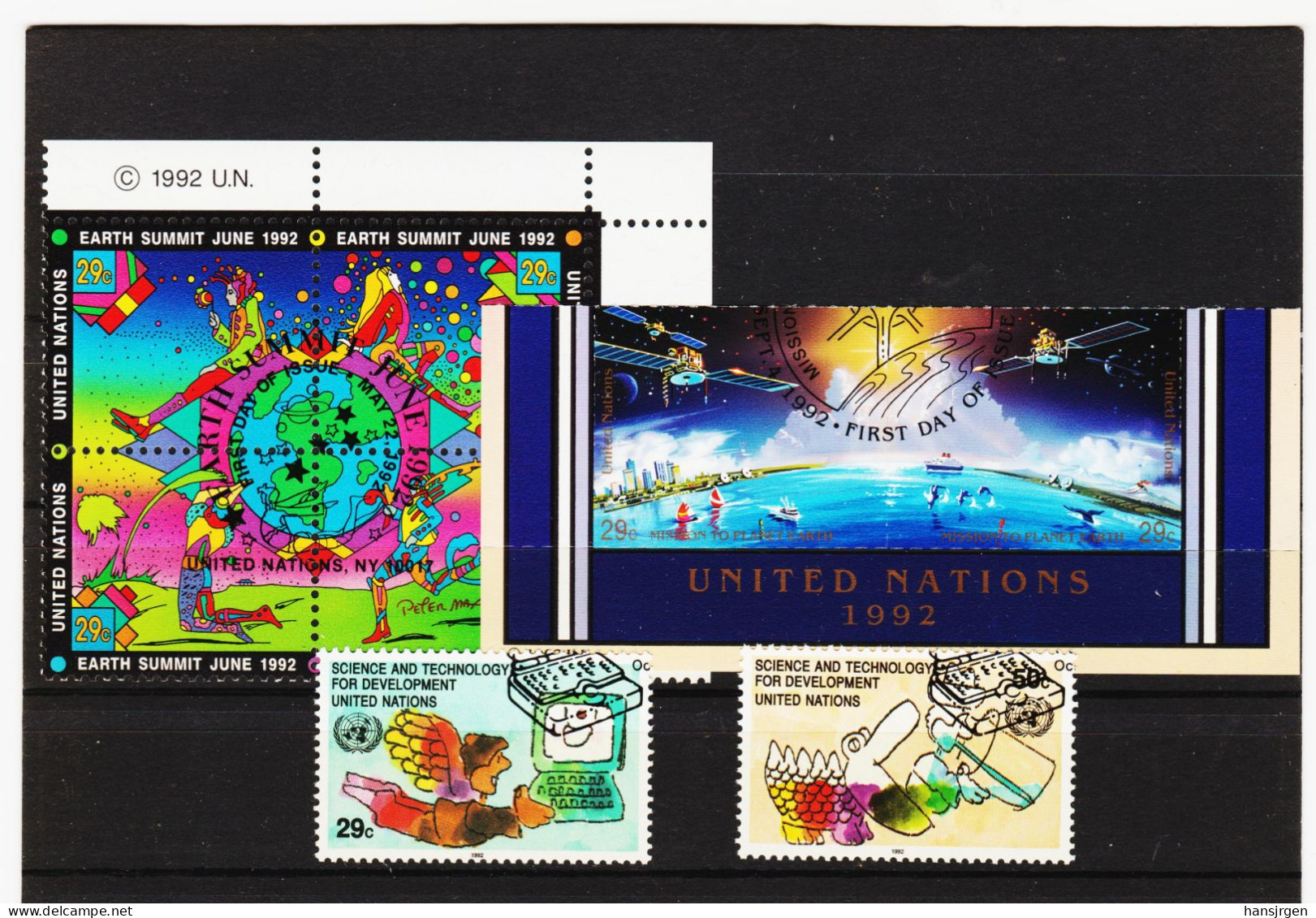 IMO385 VEREINTE NATIONEN NEW YORK 1992 MICHL  629/36  Gestempelt SIEHE ABBILDUNG - Usati