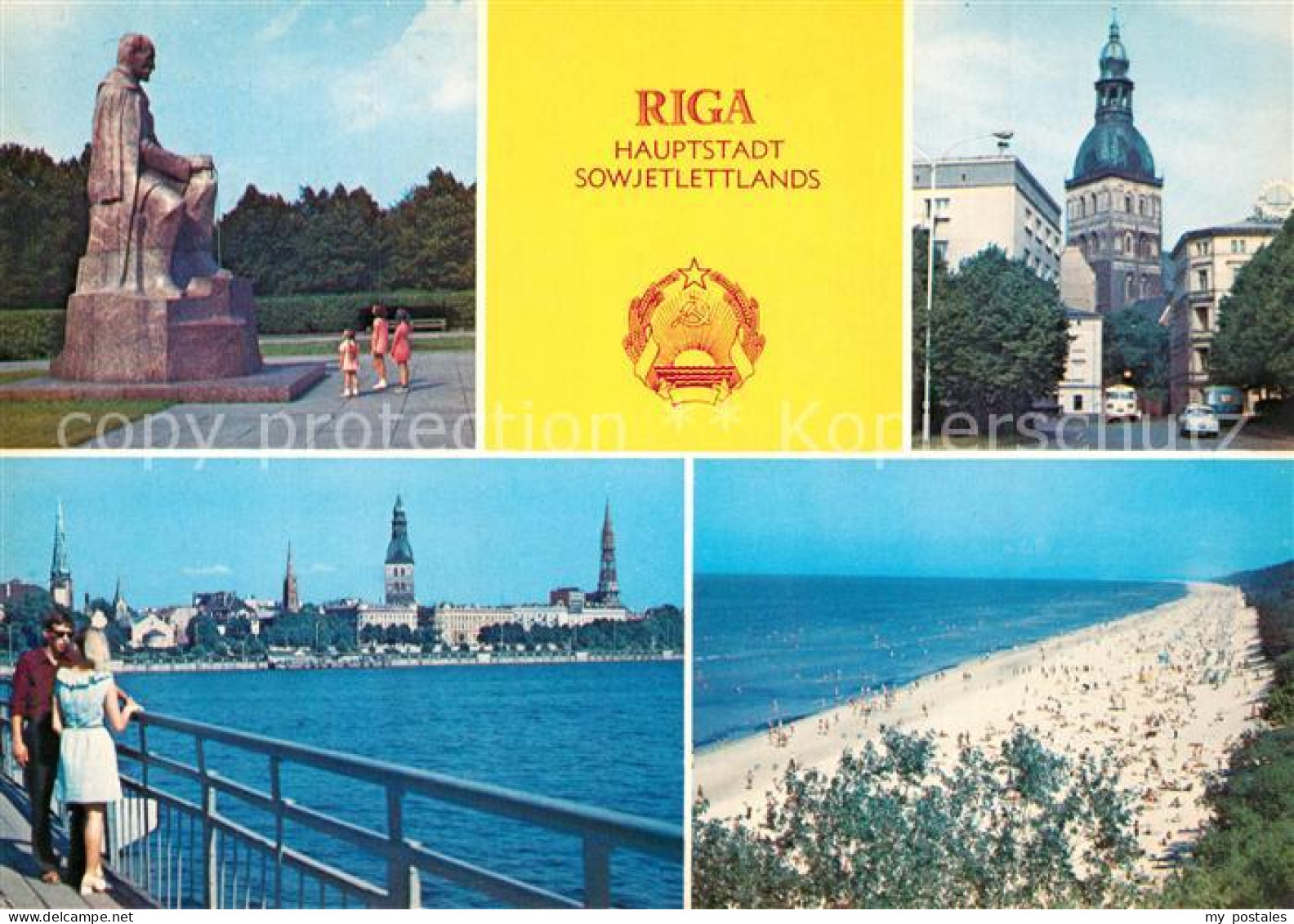 73341633 Riga Lettland Janis Rainis Denkmal Dom Strand Hauptstadt Sowjetlettland - Lettland