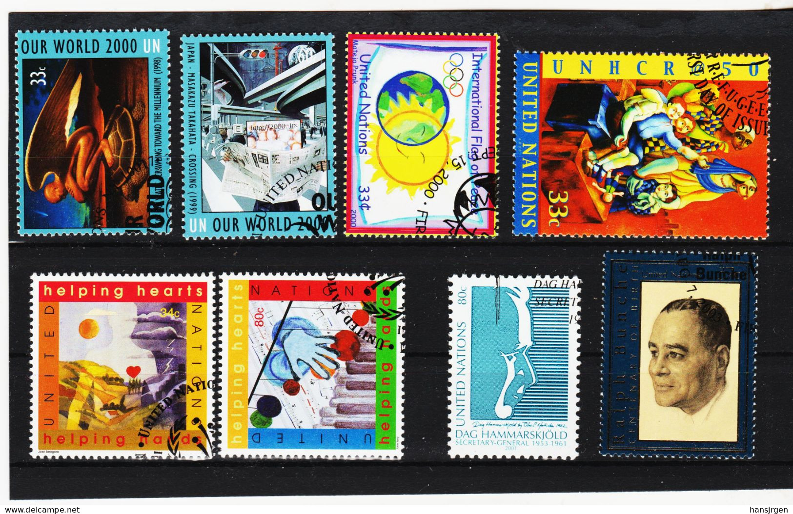 IMO390 VEREINTE NATIONEN NEW YORK 2000/03 MICHL 835/36+845+854+860/61+880+931  Gestempelt SIEHE ABBILDUNG - Used Stamps