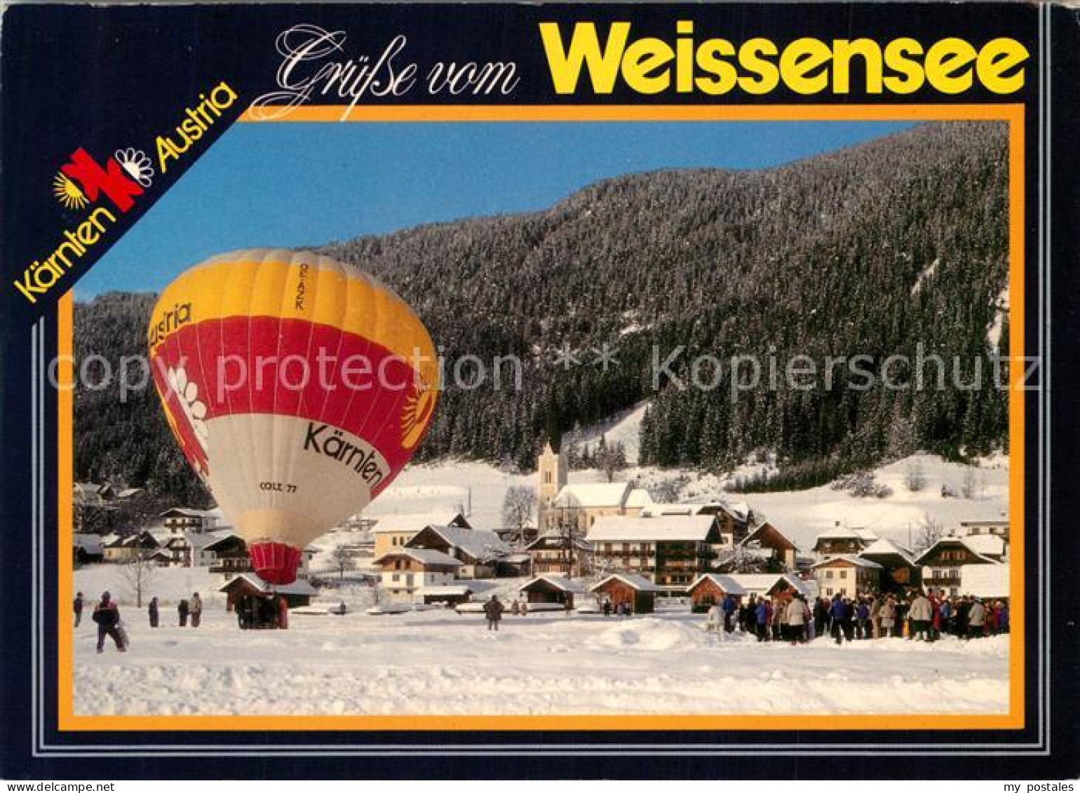 73338802 Weissensee Kaernten Winterpanorama Mit Heissluftballon Weissensee Kaern - Weissensee