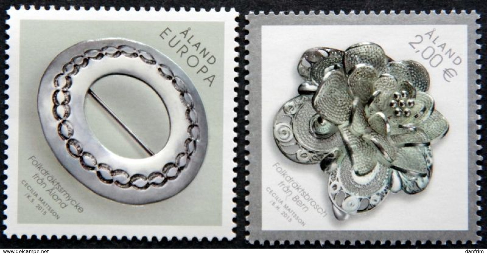 Aland 2015  Folk Dress Brooches    MiNr. 413-14  MNH (**)  (lot  F 571 ) - Ålandinseln