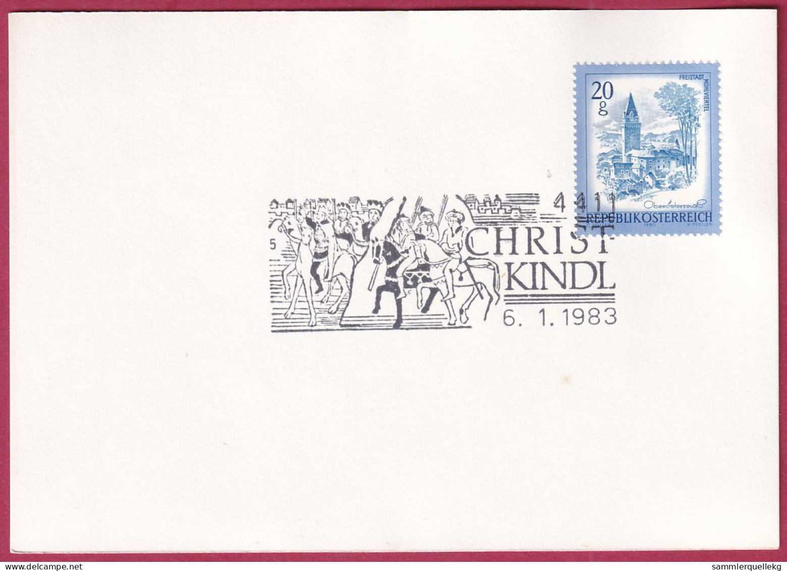 Österreich Sonderstempel Auf Karte, 4411 Christkindl 6. 1. 1983 - Storia Postale