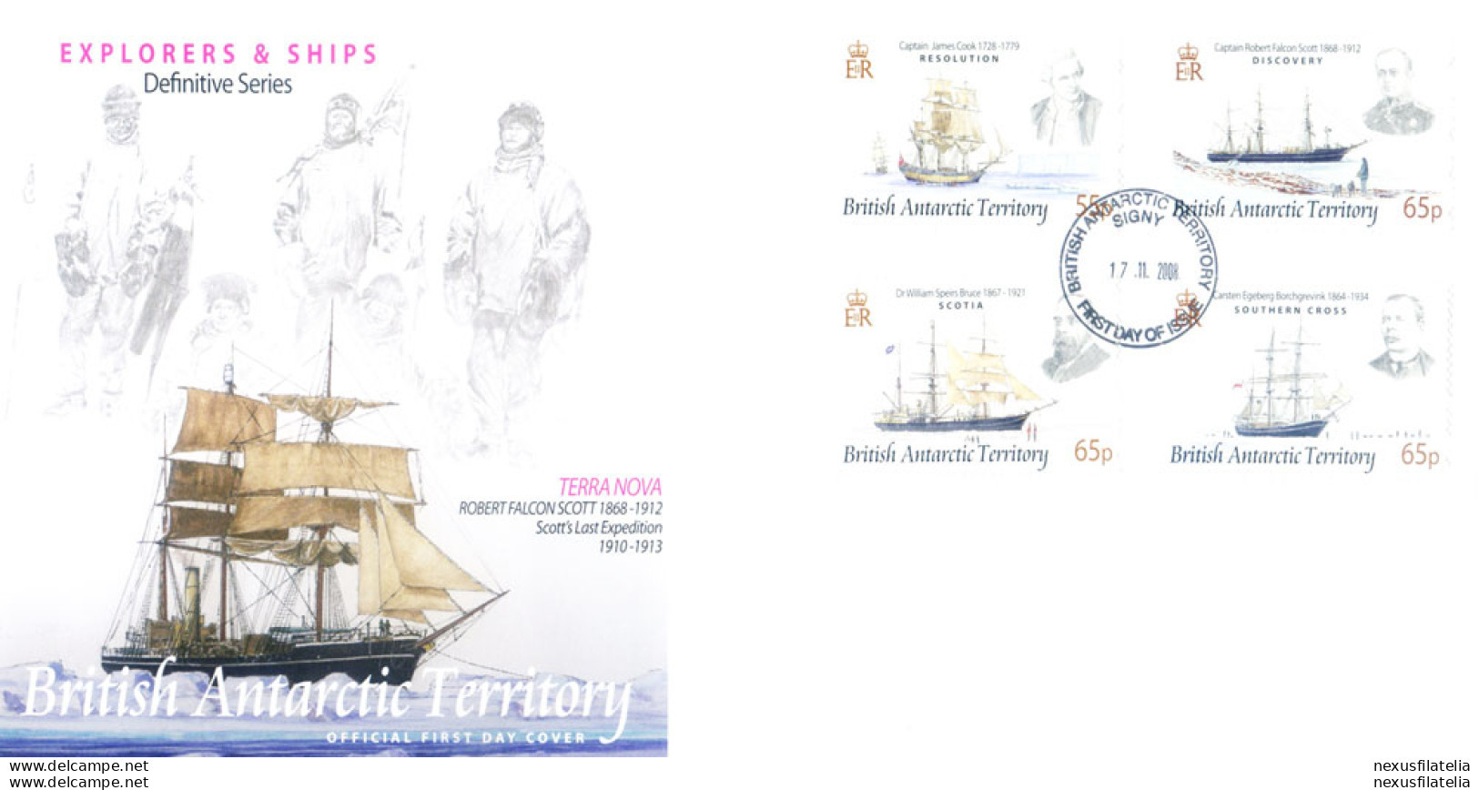 Definitiva. Esploratori E Navi 2008. 3 FDC. - Autres & Non Classés