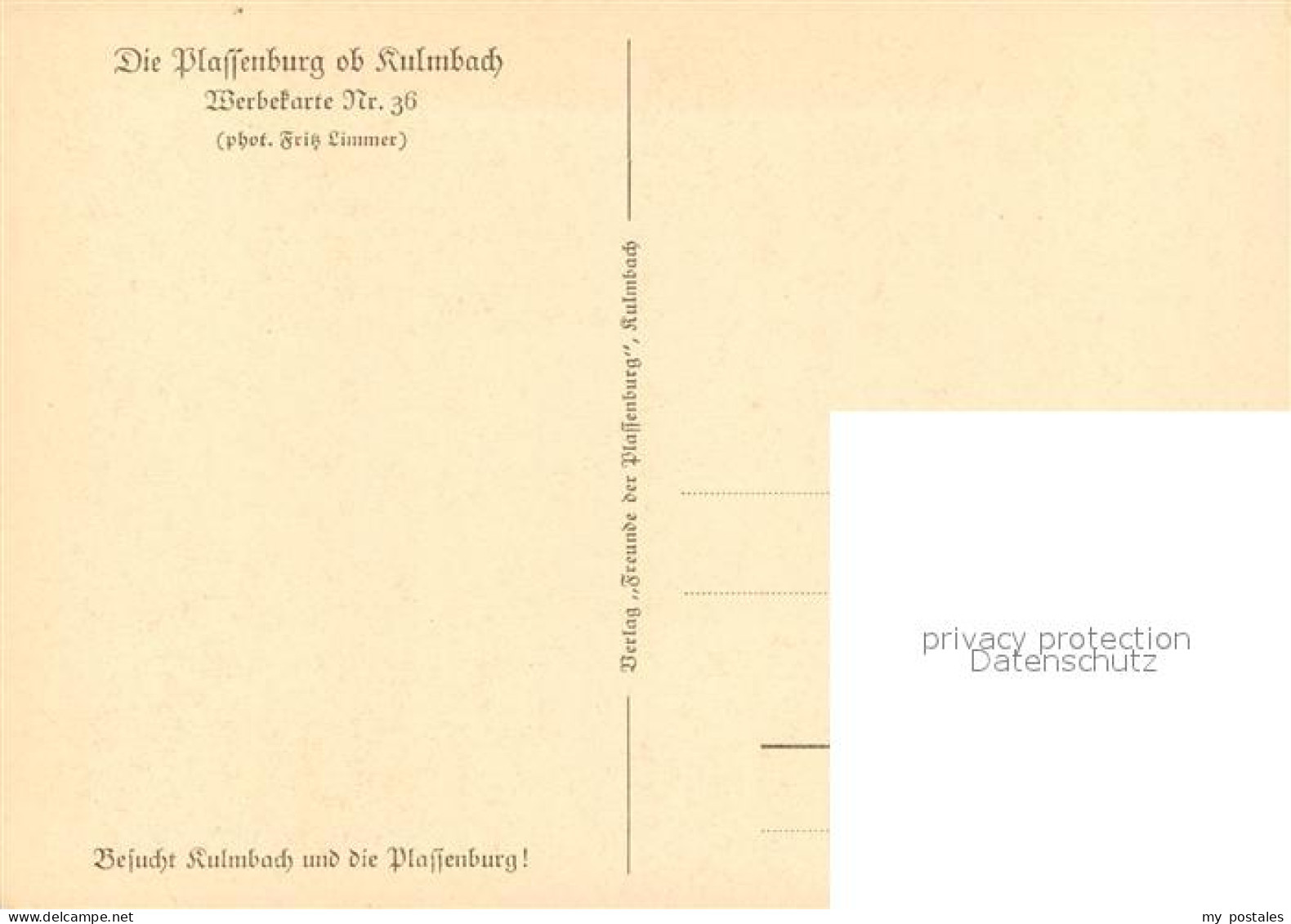 73335969 Kulmbach Plassenburg Werbekarte Nr 36 Kulmbach - Kulmbach