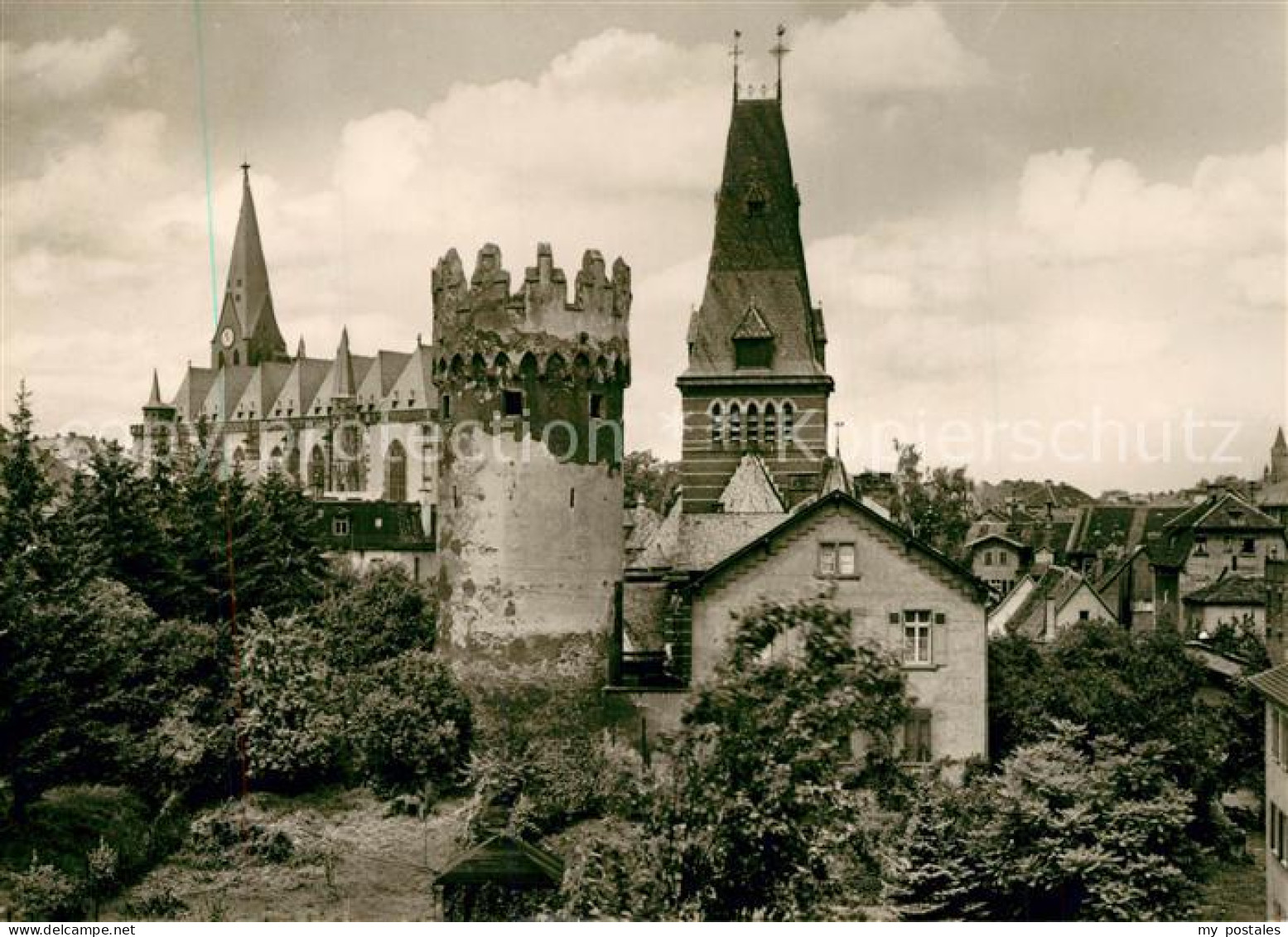 73335449 Friedberg Hessen Ortsmotiv Mit Rotem Turm Kirche Friedberg Hessen - Friedberg