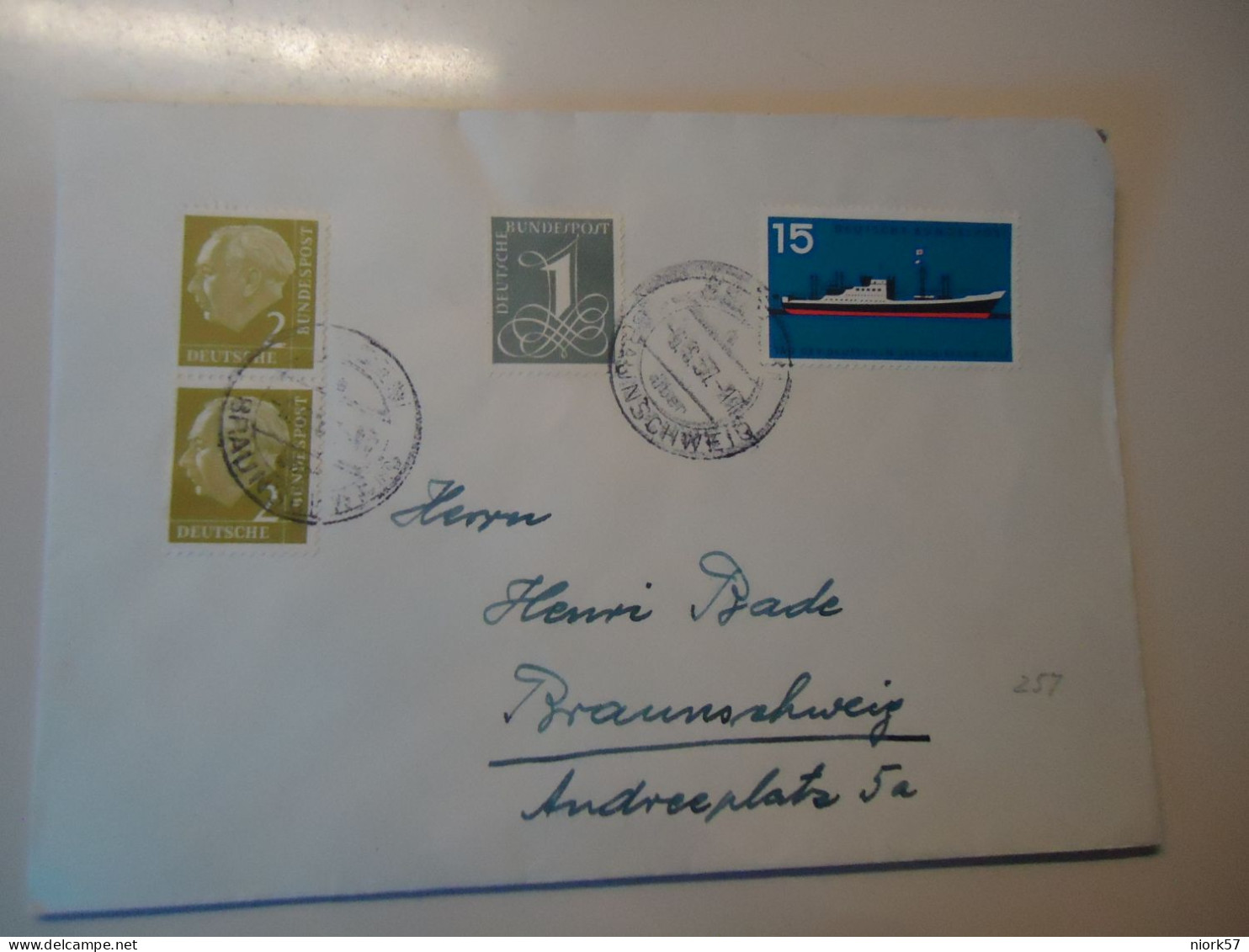 GERMANY  COVERS  REGISTERED EUROPA 59  AND PAIR PEOPLES HUMBOLDT - 1959