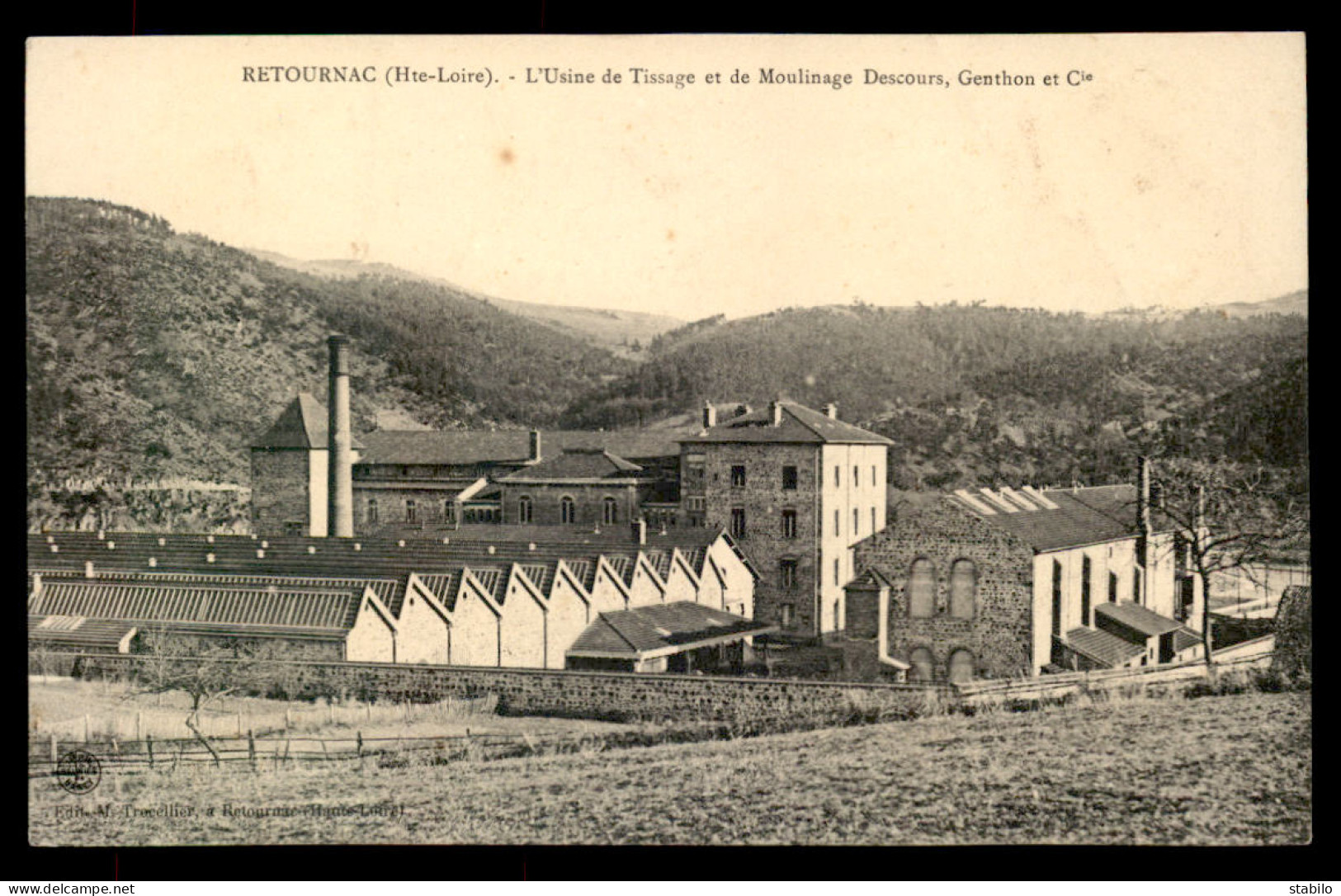 43 - RETOURNAC - USINE DE TISSAGE ET DE MOULINAGE DESCOURS, GENTHON ET CIE - Retournac