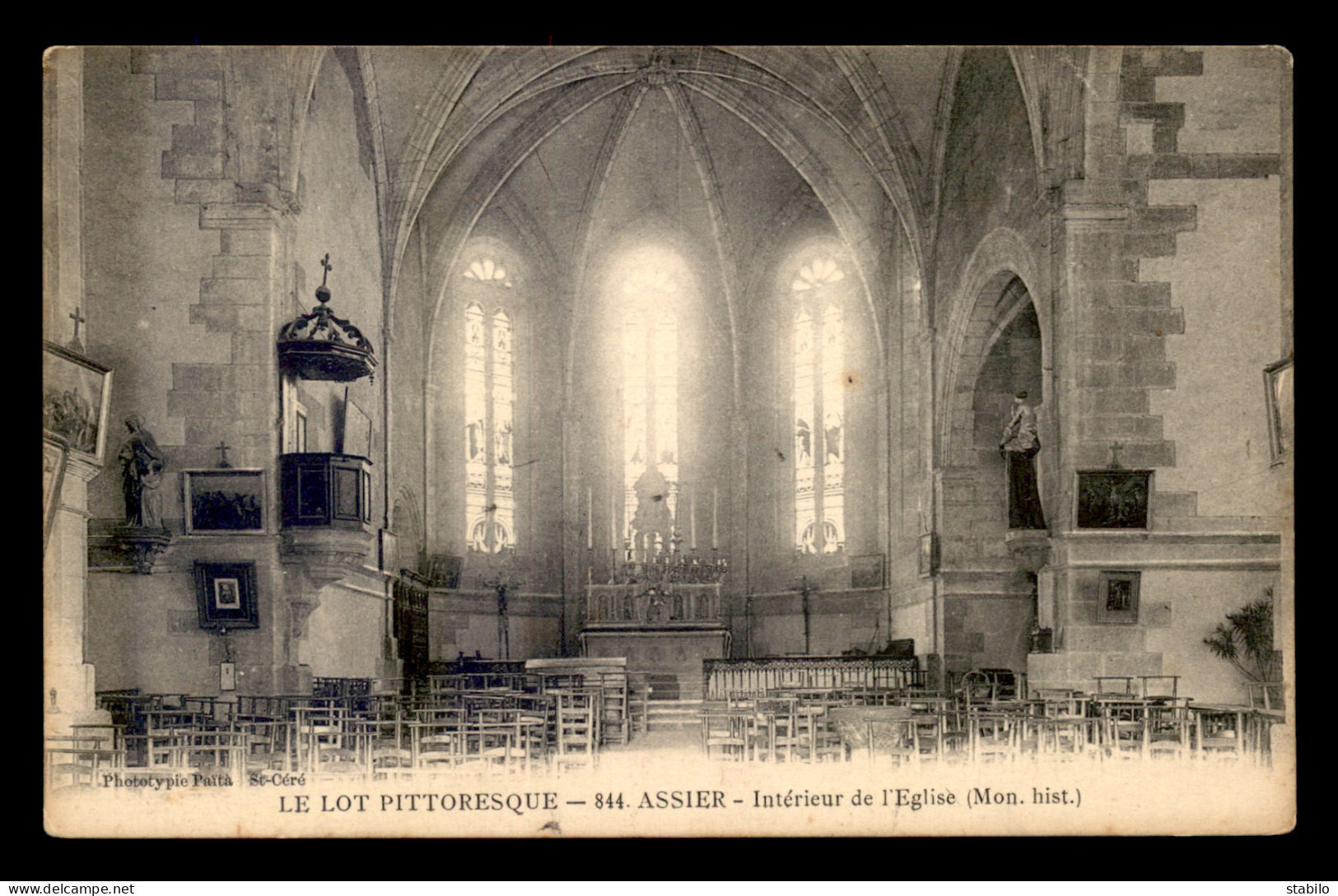 46 - ASSIER - INTERIEUR DE L'EGLISE - Assier