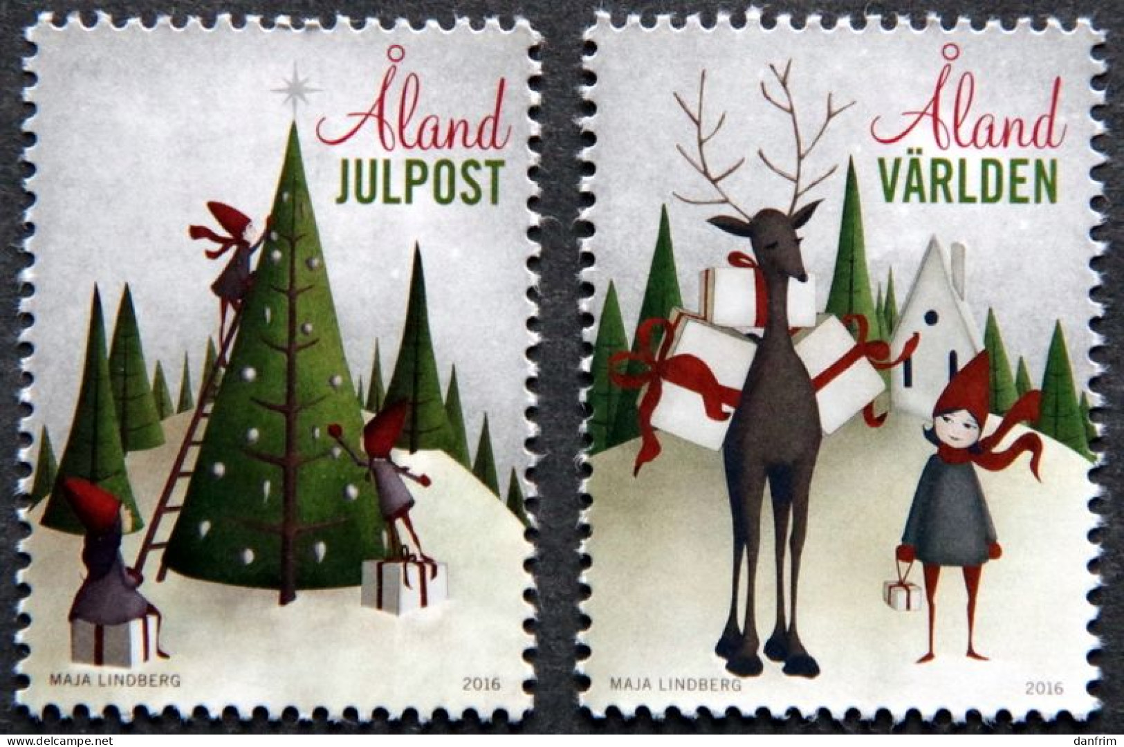 Aland 2016 Christmas  MiNr.430-31   MNH (**)  (lot  F 608 ) - Ålandinseln