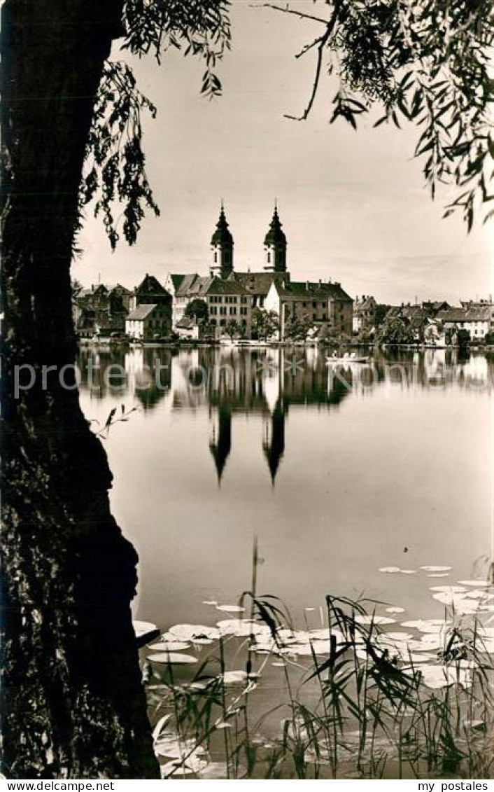 73332589 Bad Waldsee Uferpartie Am Stadtsee Blick Zur Kirche Bad Waldsee - Bad Waldsee