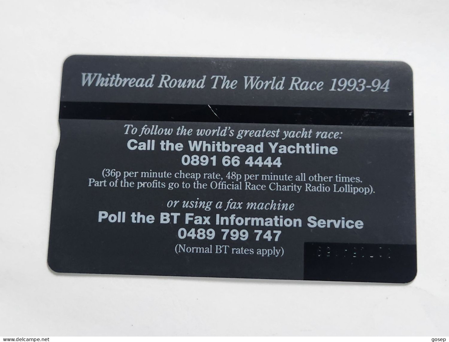 United Kingdom-(BTC092)-whitbread Round The World-(660)(20units)(327C54159)price Cataloge12.00£ Mint+1card Prepiad Free - BT Commemorative Issues