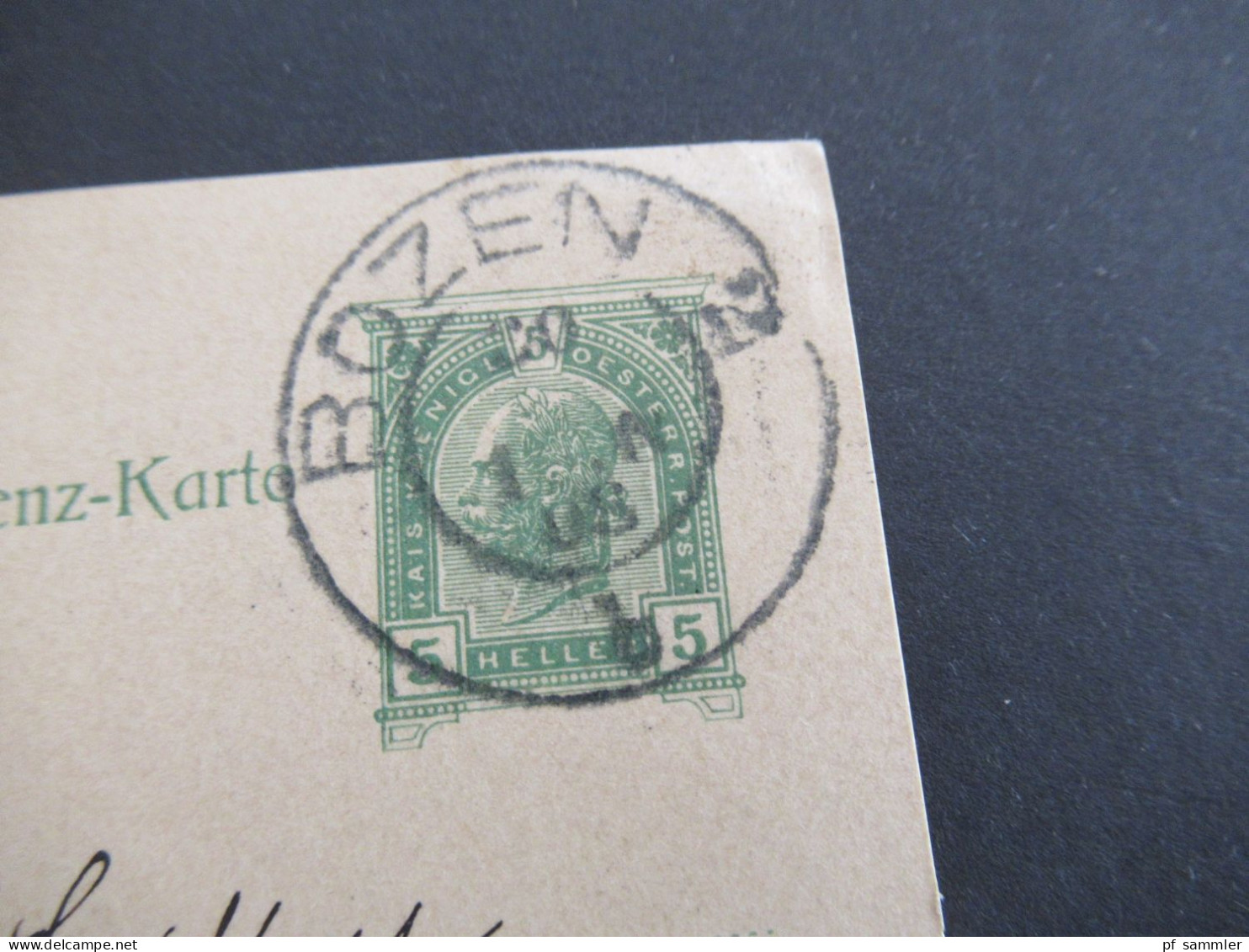 Österreich 1908 GA 5 Heller K2 Bozen 2 Nach Köln Am Rhein Deutscher Ring 64 Mit Viel Text / Inhalt - Cartes Postales