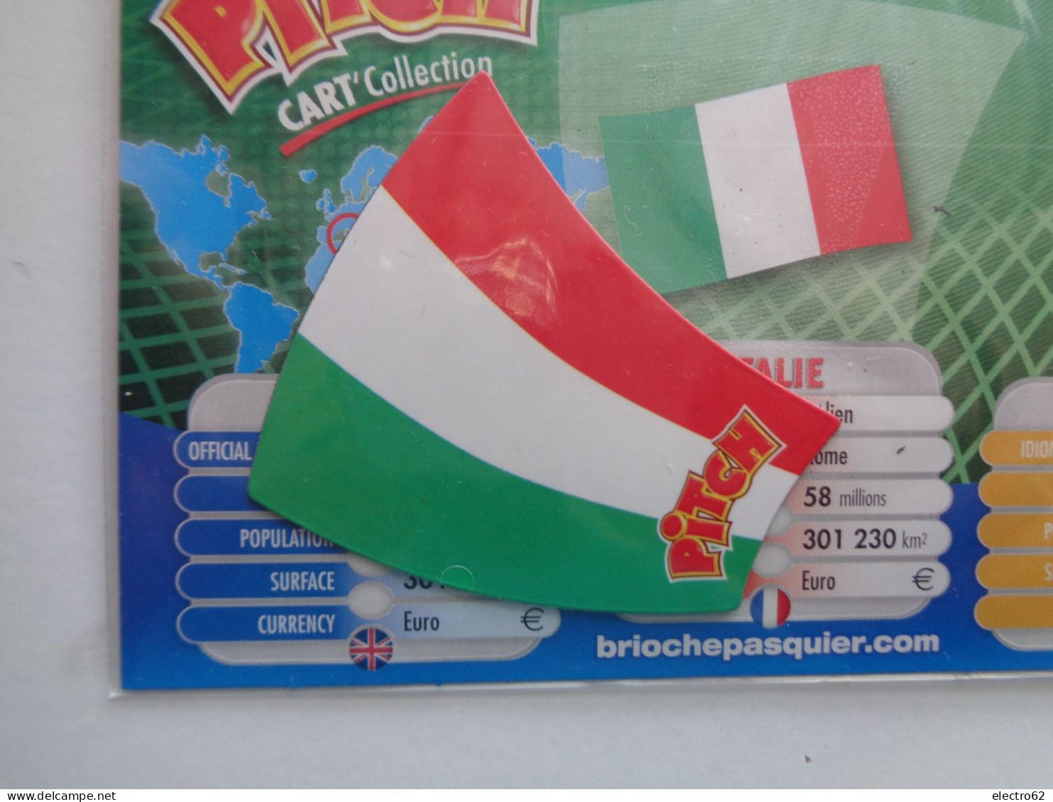 Magnet Pasquier Pitch Drapeau Italie Italy Italia Rome Roma Flag Bandiere Bandiera Bandera Flaggen Bandieras Flagge - Tourisme