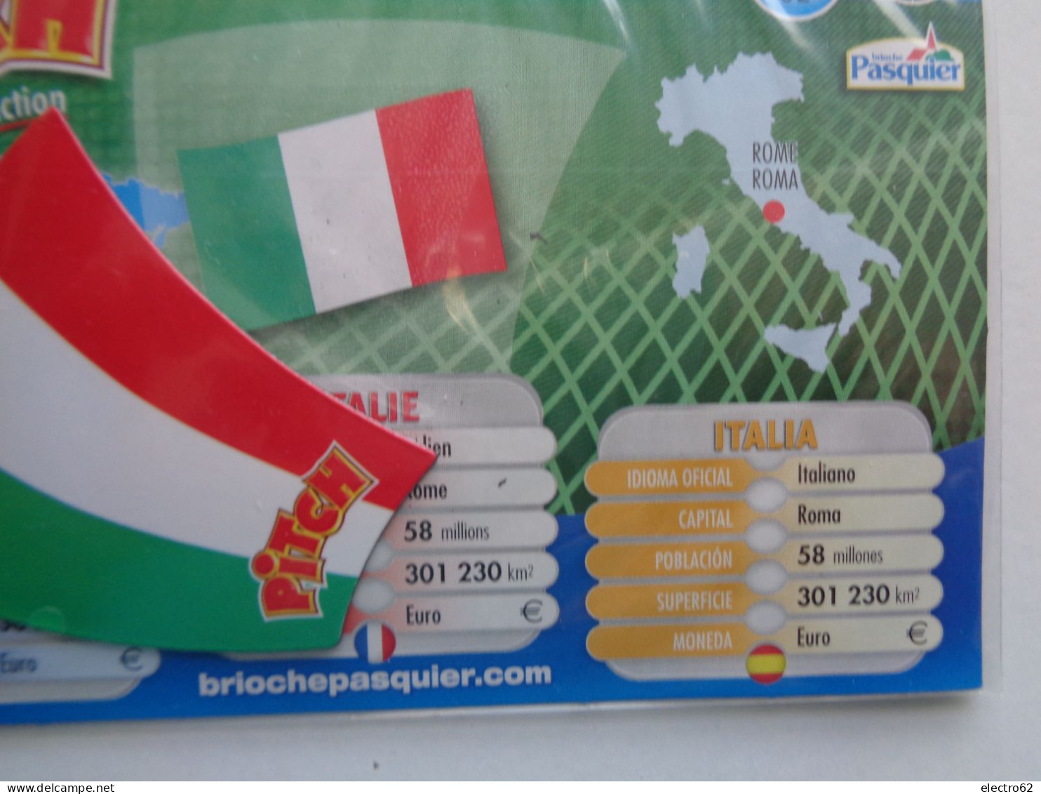 Magnet Pasquier Pitch Drapeau Italie Italy Italia Rome Roma Flag Bandiere Bandiera Bandera Flaggen Bandieras Flagge - Tourisme