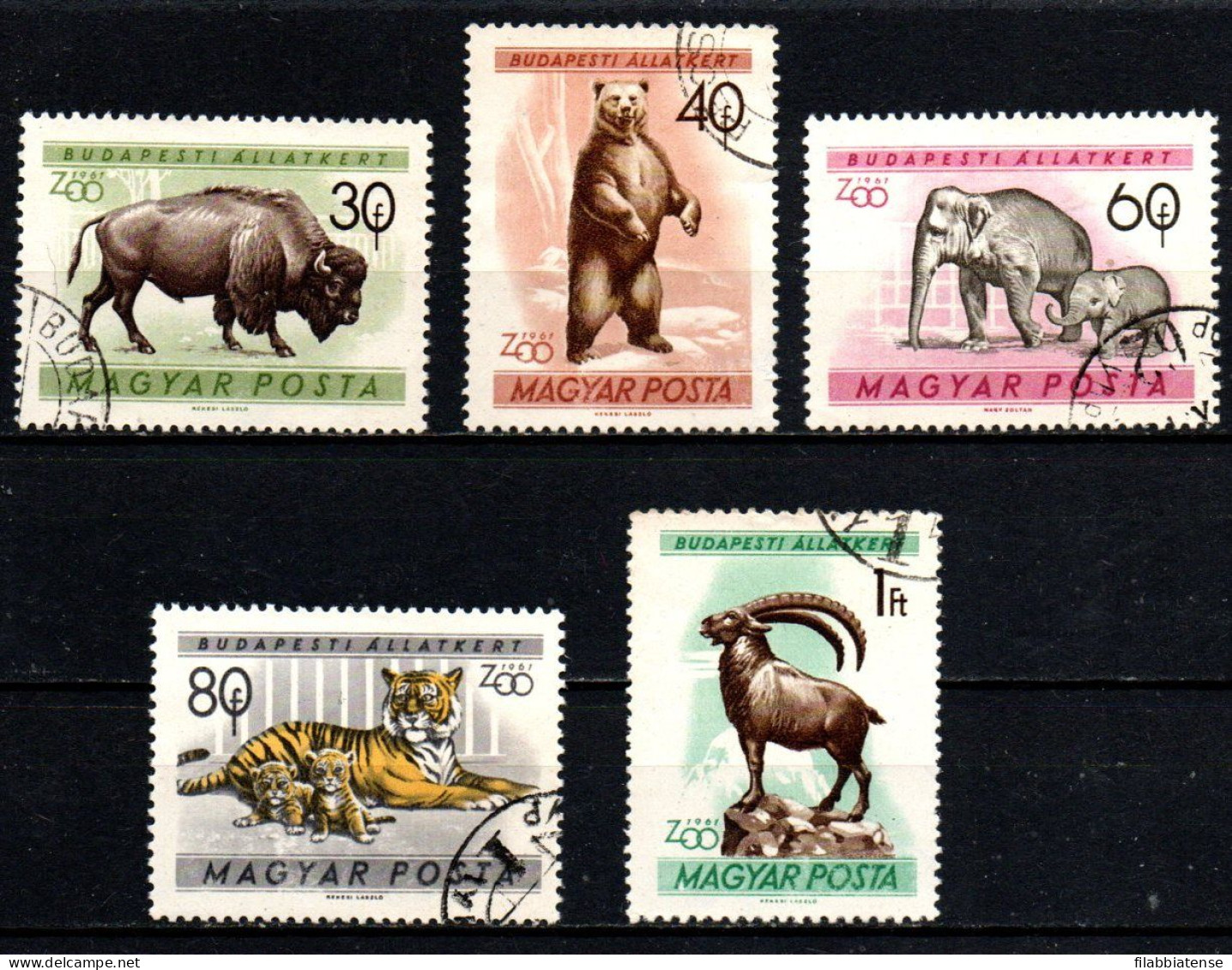 1961 - Ungheria 1414/18 Giardino Zoologico Di Budapest    ------ - Used Stamps