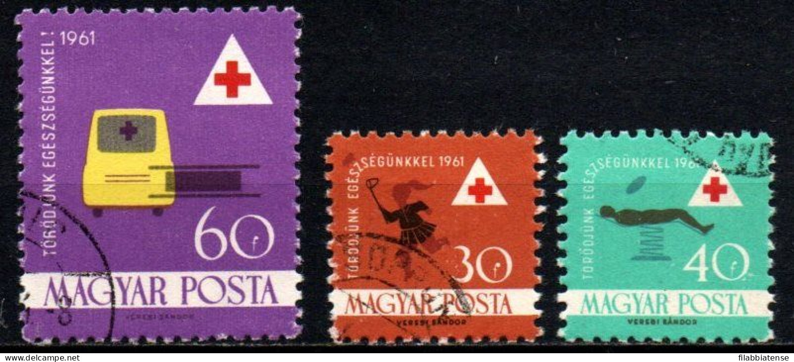 1961 - Ungheria 1423/25 Servizio Sanitario    ------ - Usado