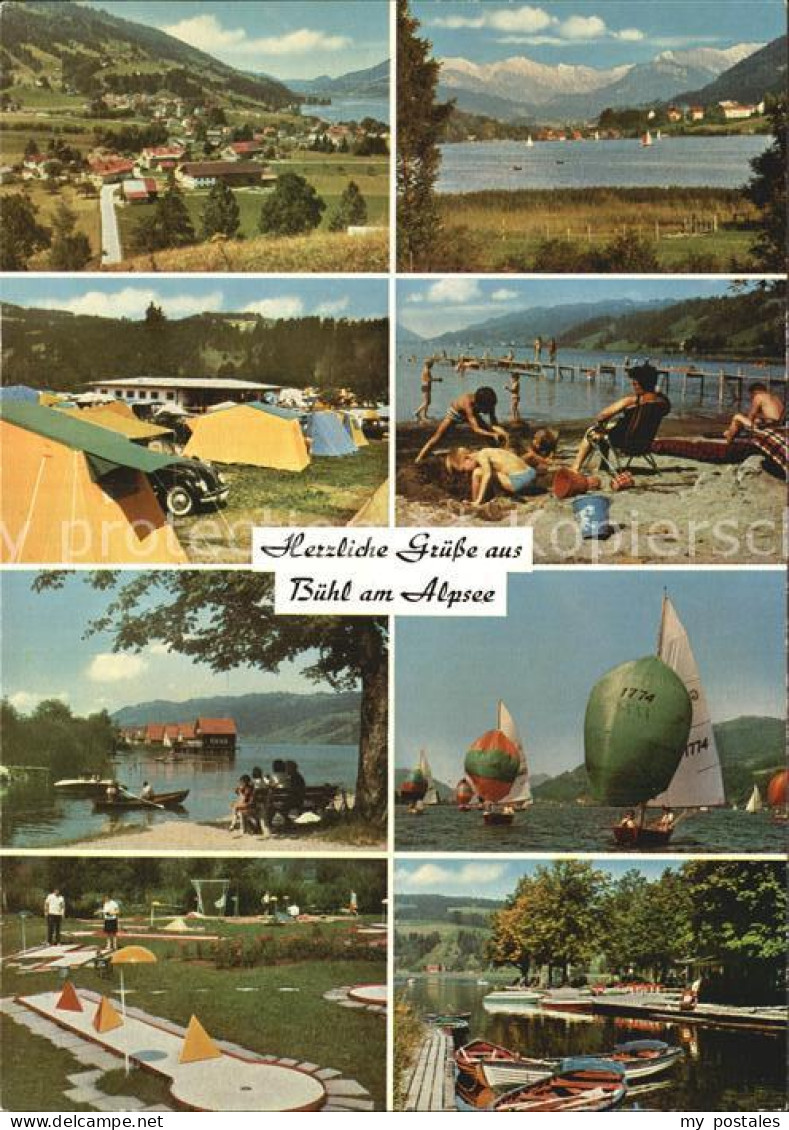 72465942 Buehl Alpsee Camping Strand Minigolf Segeln Buehl - Immenstadt