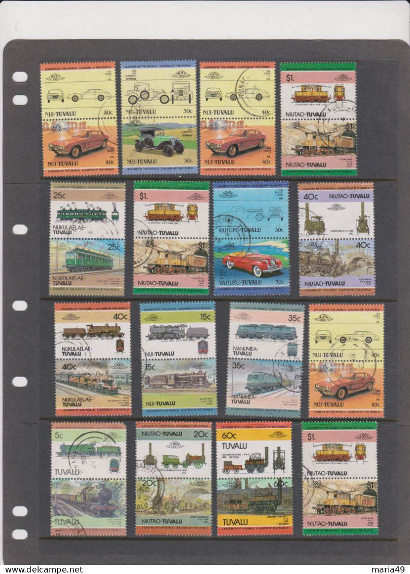 Britsh Commonwealth  Tuvalu Transports Stamps Lot 57  Used Stamps (32) - Mezclas (max 999 Sellos)