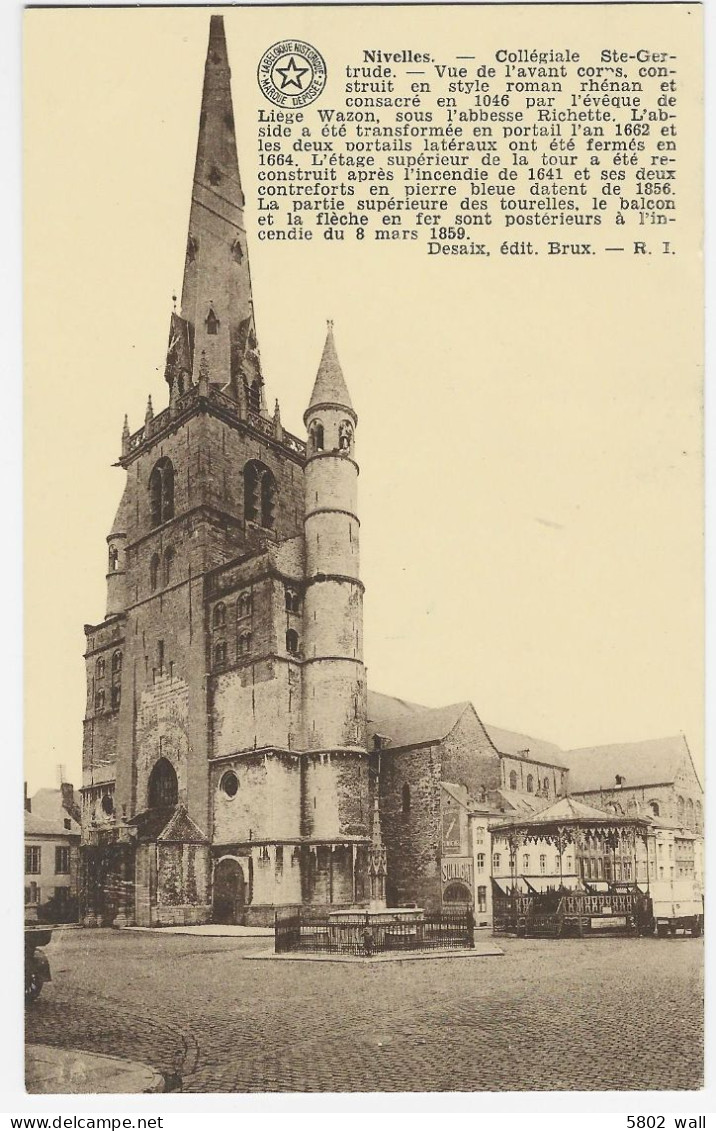 NIVELLES : Le Cloître Roman De La Collégiale Sainte-Gertrude - Nijvel