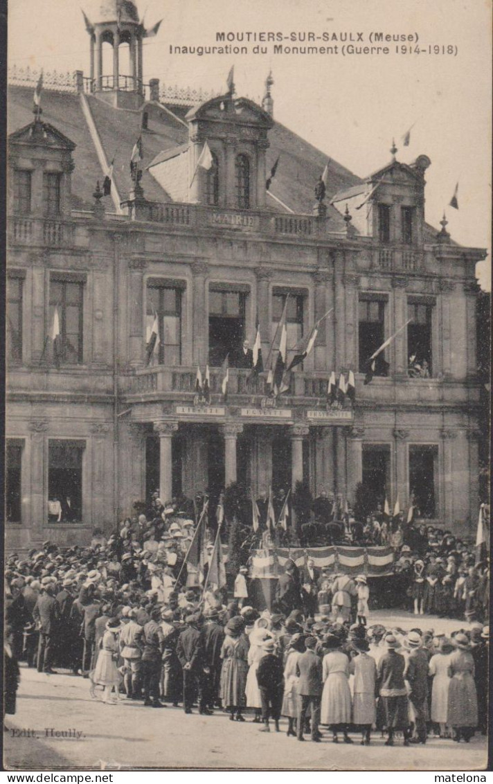 55 - MEUSE MOUTIERS SUR SAULX INAUGURATION DU MONUMENT ( GUERRE 1914-1918) (MONTIERS) - Montiers Sur Saulx