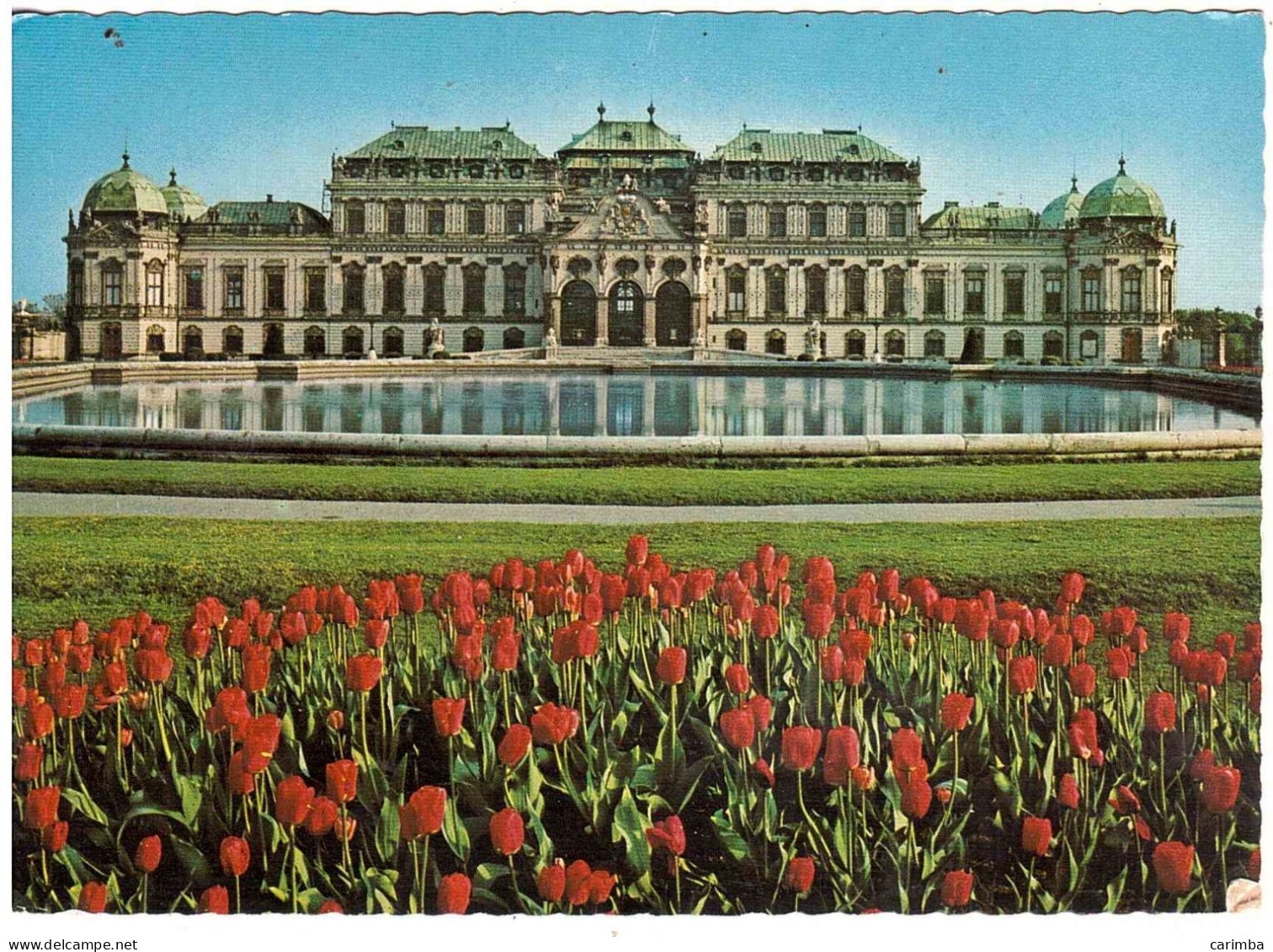 CARTOLINA VIENNA CASTELLO DI BELVEDERE PER ITALIA CON ANNULLO TARGHETTA - Belvedere