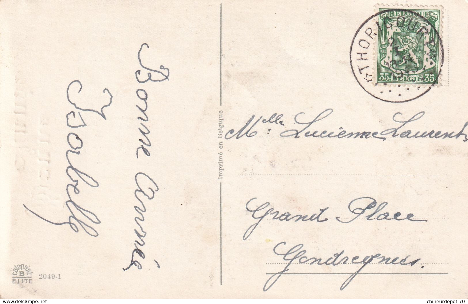 Marcophilie Cachets à étoiles THORICOURT 1943 SUR LION HERALDIQUE - Postmarks With Stars