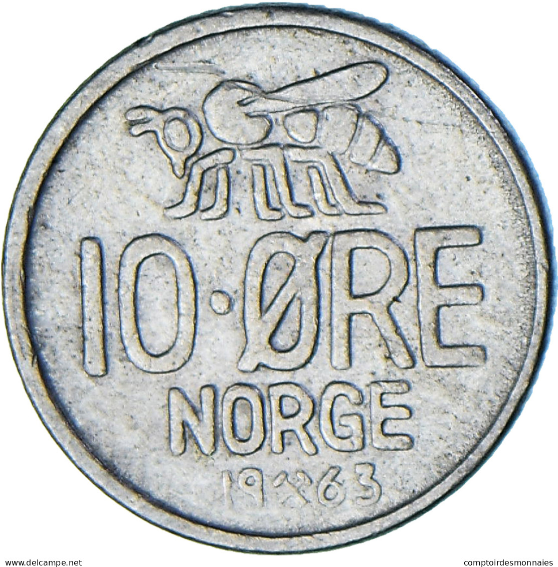 Norvège, 10 Öre, 1963 - Norway
