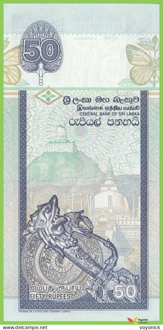 Voyo SRI LANKA 50 Rupees 2005 P110d B116f K/280 UNC - Sri Lanka