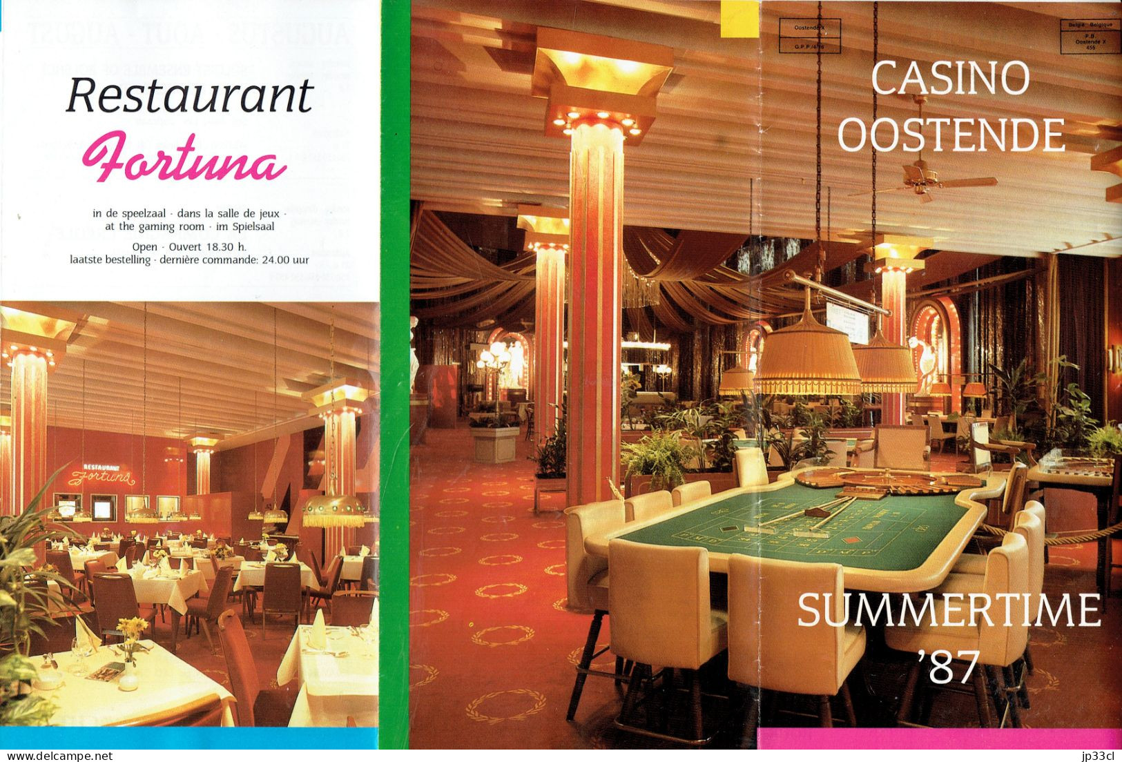 Summertime 87 : Le Casino D'Ostende Et Les Restaurants Bacchanal Et Fortuna En 1987 - Reiseprospekte