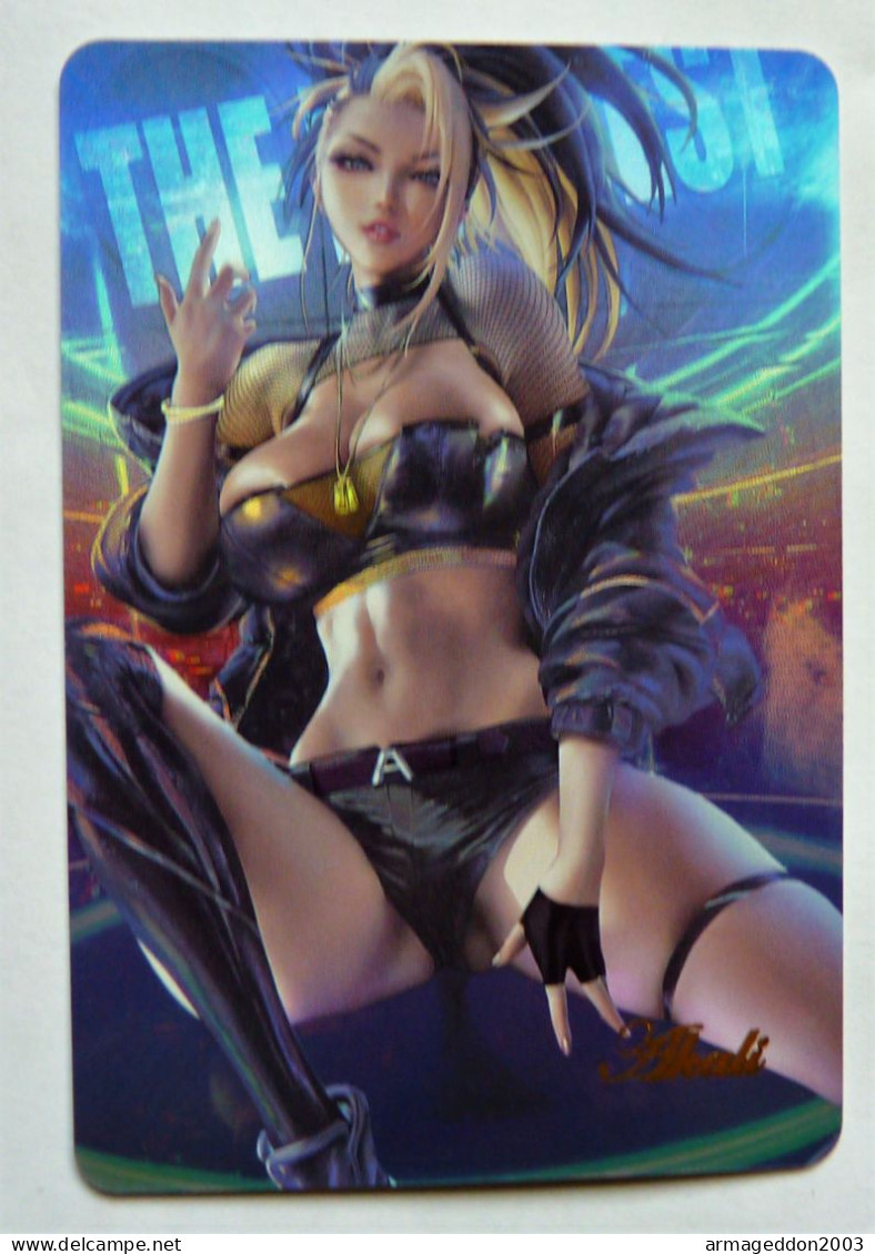 CARTE SEXY GIRL WAIFU BEAUTY MANGA ANIME HOLO League Of Legends Akali - Sonstige & Ohne Zuordnung