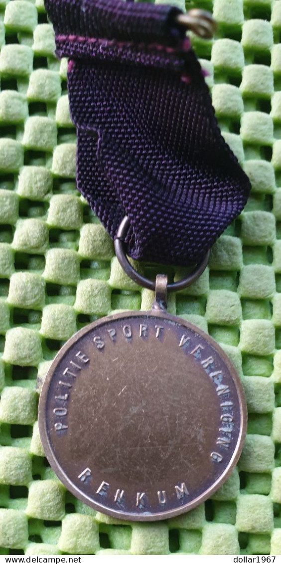 Medaille - Airborne - Politie Renkum - Kort Lint . -  Original Foto  !!  Medallion  Dutch - Police