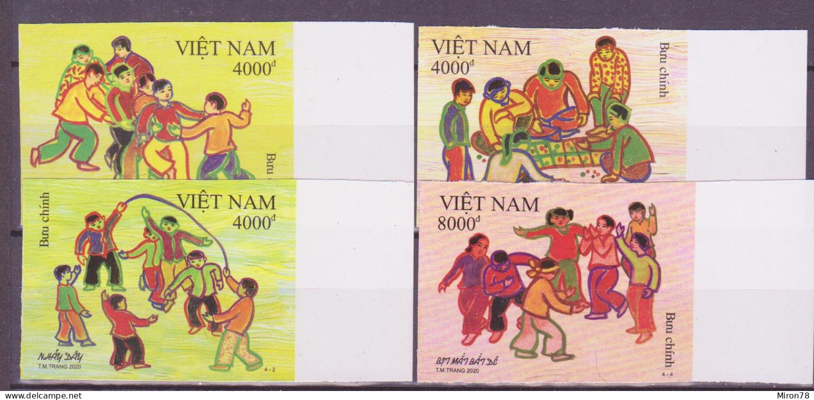 Vietnam 2020 Traditional Children Folk Games Set  Of 4  Imperf MNH Lot4 - Vietnam