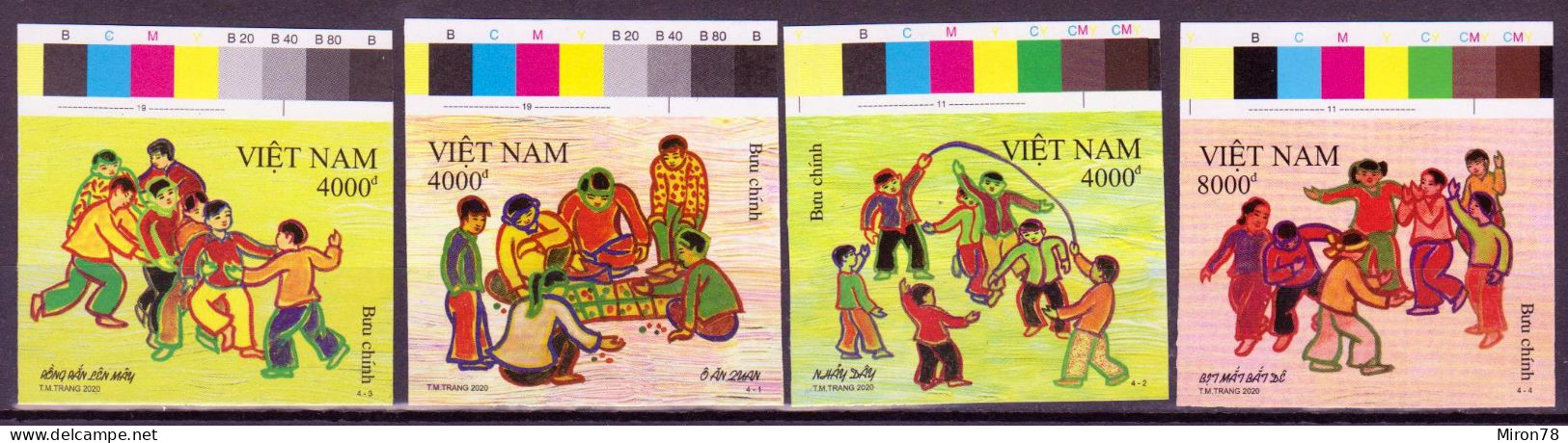 Vietnam 2020 Traditional Children Folk Games Set  Of 4  Imperf MNH Lot7 - Vietnam