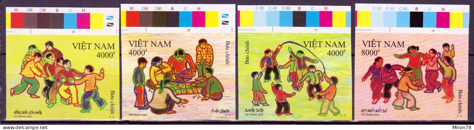 Vietnam 2020 Traditional Children Folk Games Set  Of 4  Imperf MNH Lot8 - Vietnam