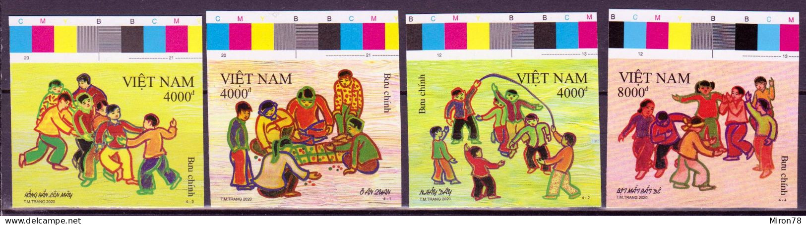 Vietnam 2020 Traditional Children Folk Games Set  Of 4  Imperf MNH Lot9 - Vietnam