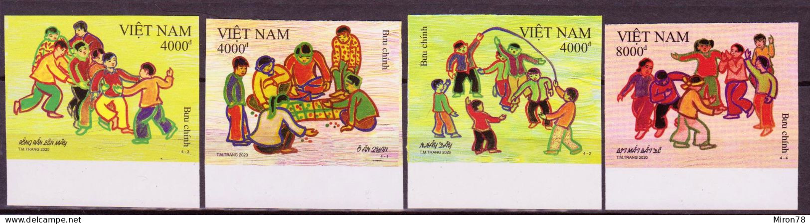 Vietnam 2020 Traditional Children Folk Games Set  Of 4  Imperf MNH Lot12 - Vietnam