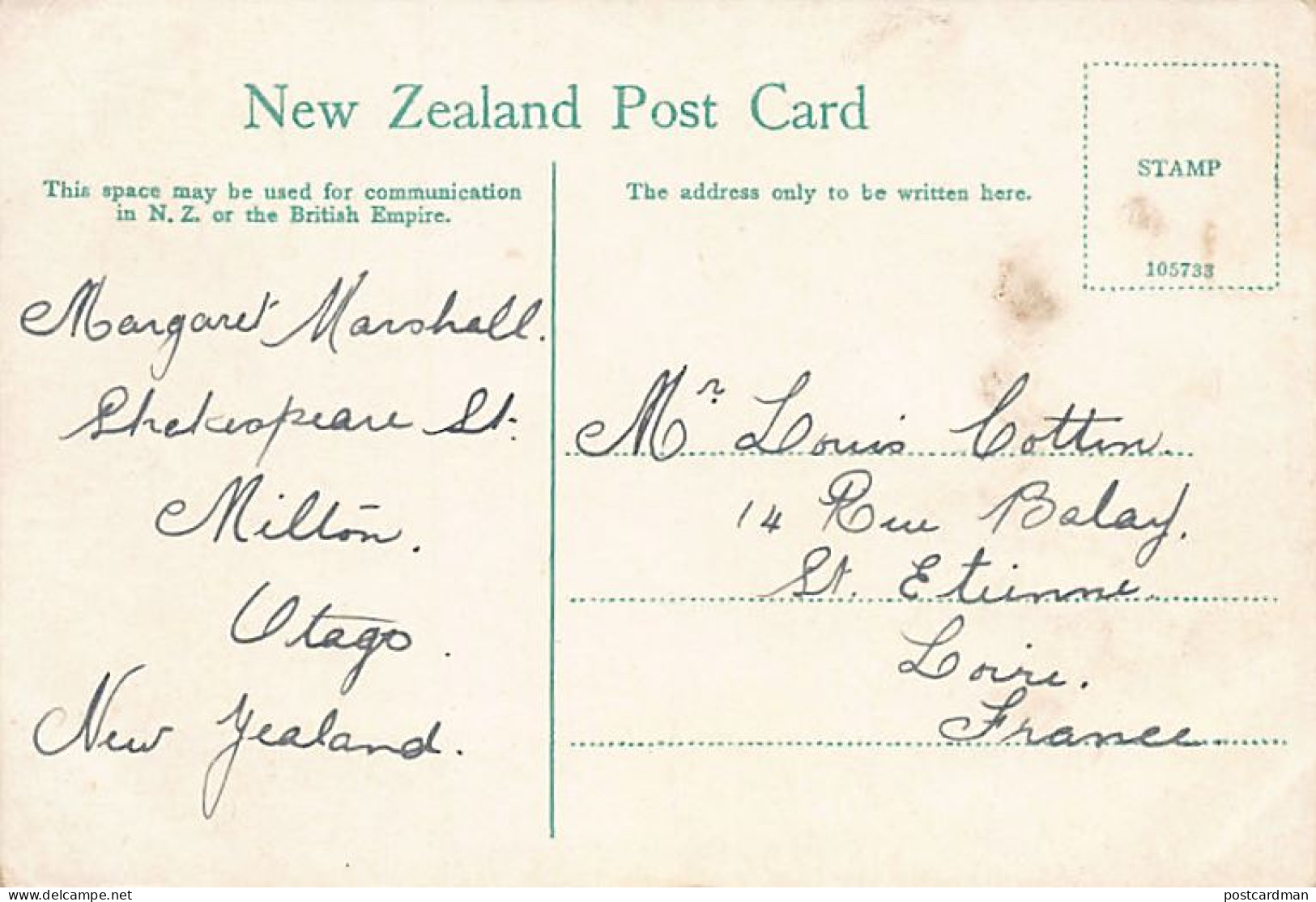 New Zealand - Andersons Bay From Mornington - Publ. Unknown  - Neuseeland