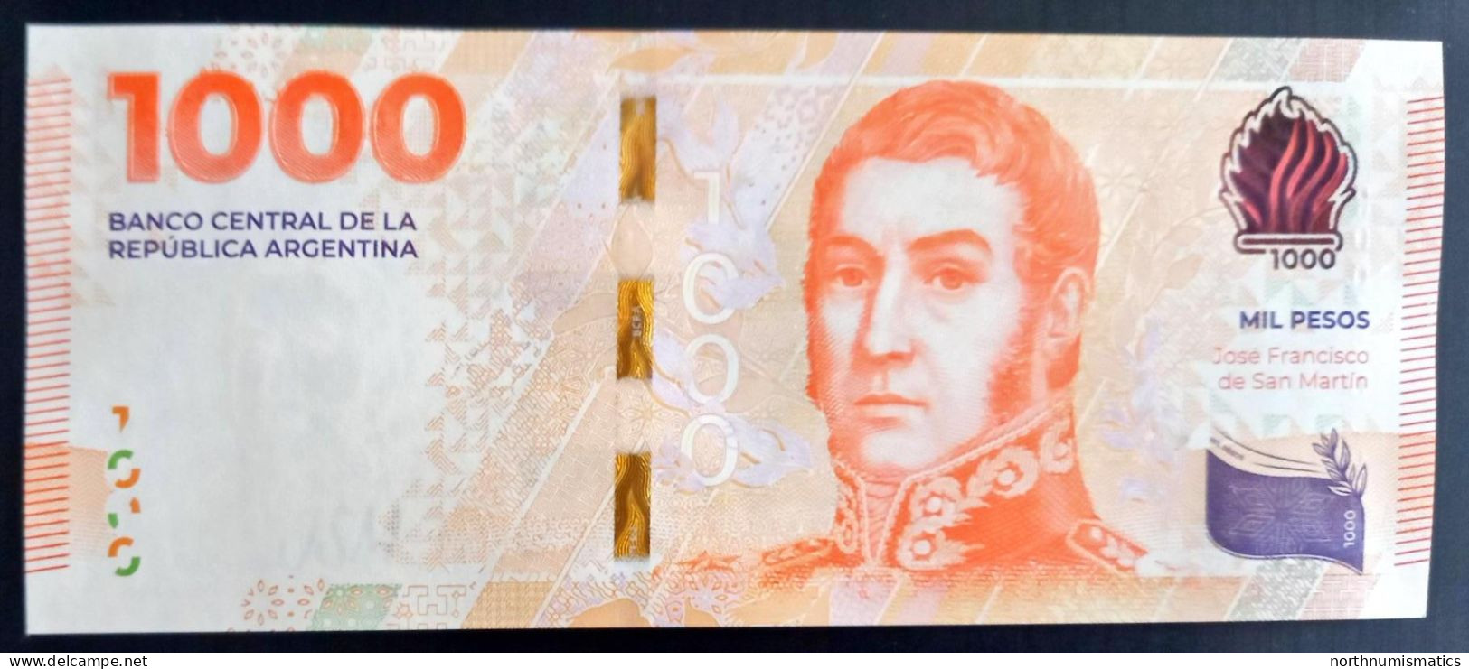 Argentina 1000 Pesos R Replacement Unc - Argentina
