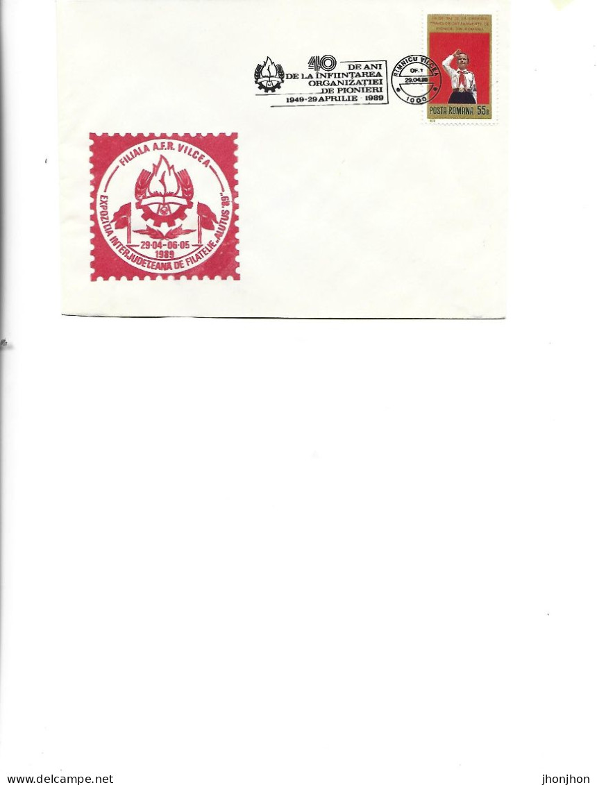 Romania - Occasional Env,1989 -  40 Years Since The Founding Of The Organization Of Pioneers 1949-1989, Scouting - Poststempel (Marcophilie)