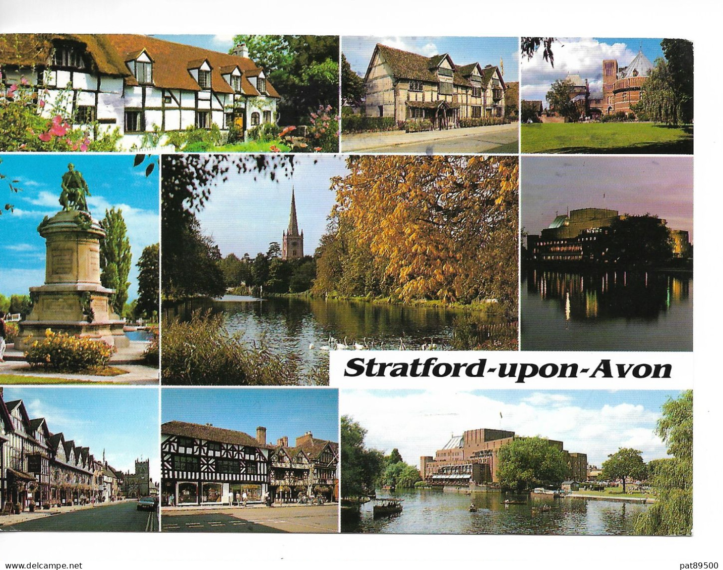 STRATFORD-UPON-AVON / CPM MULTIVUES - 9 - Voyagée 1995 / BON ETAT - Stratford Upon Avon