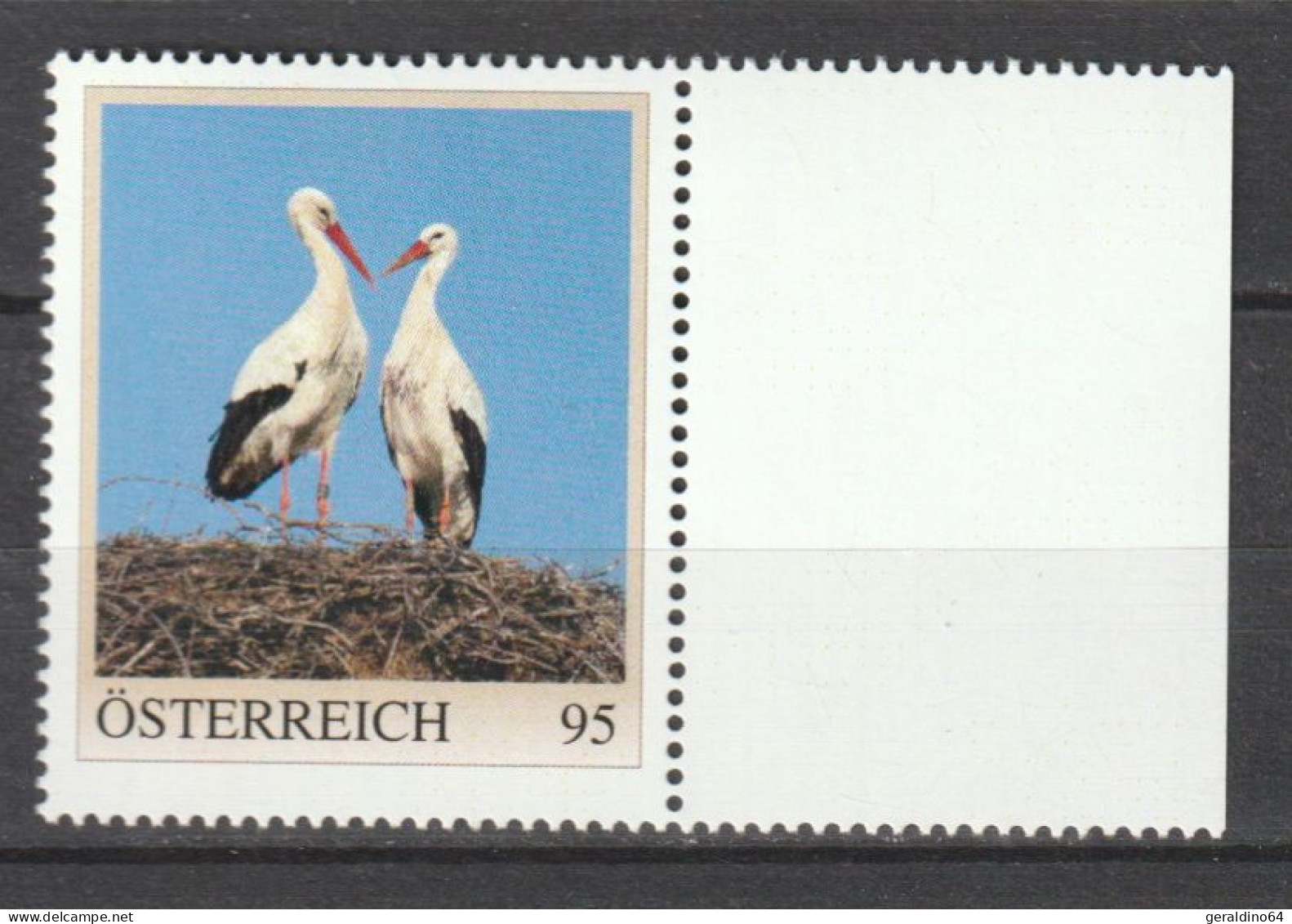 Österreich Personalisierte BM Vögel Störche ** Postfrisch - Personalisierte Briefmarken