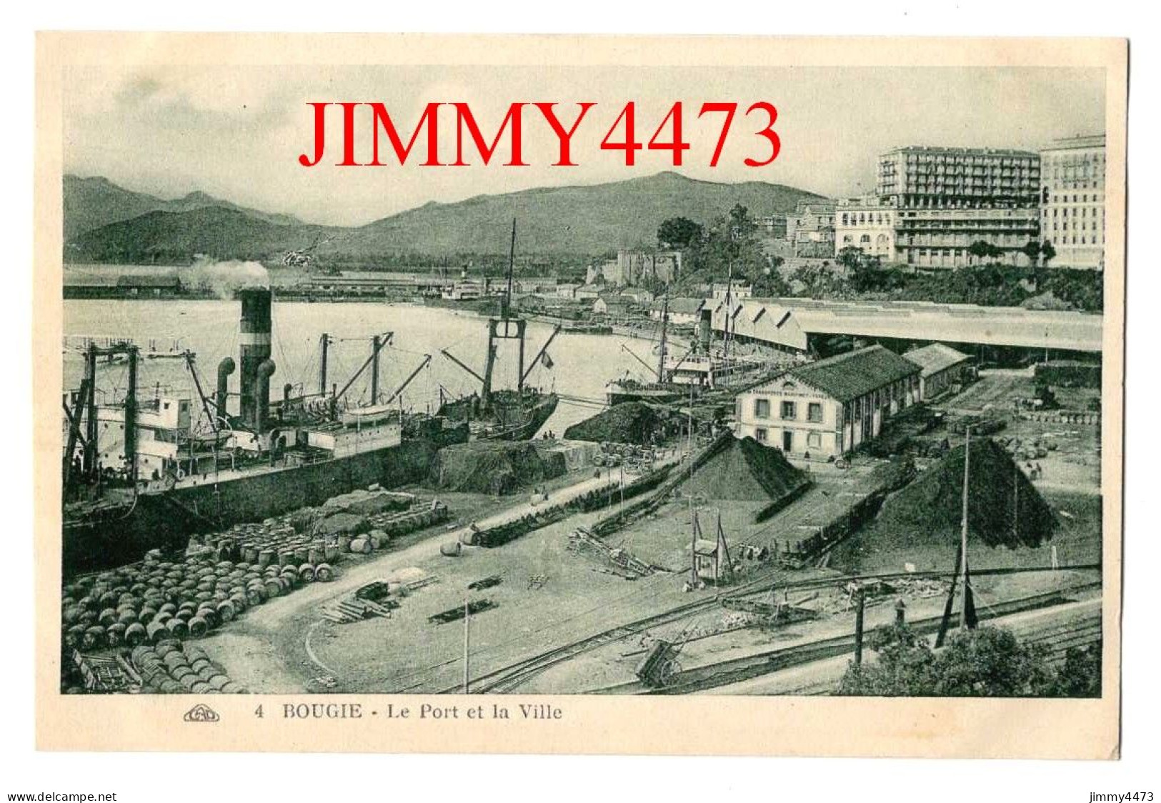 CPA - BOUGIE En 1930 - Le Port Et La Ville ( Bejaïa Kabylie Algérie ) N° 4 - Edit C. A. P. - Bejaia (Bougie)