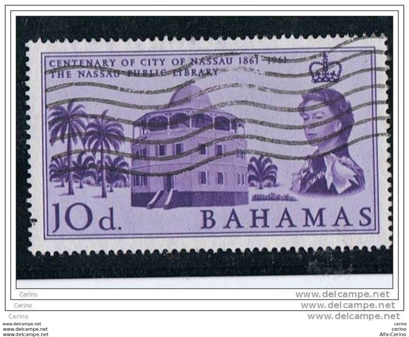 BAHAMAS:  1962  CENTENARY  NASSAU  CITY  -  10 P. USED  STAMP  -  YV/TELL. 168 - 1859-1963 Colonia Británica