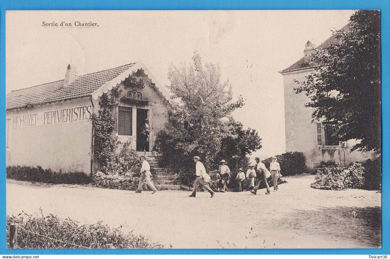 CPA HAUTE-SAONE (70) - MARNAY - PEPINIERES BEY-ROZET & FILS - SORTIE D'UN CHANTIER - ECRITE PAR BEY-ROZET - Marnay