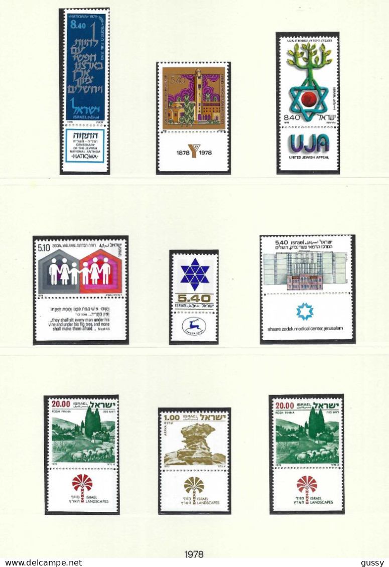 ISRAEL Ca.1978: Lot De Neufs** Avec Tabs - Unused Stamps (with Tabs)