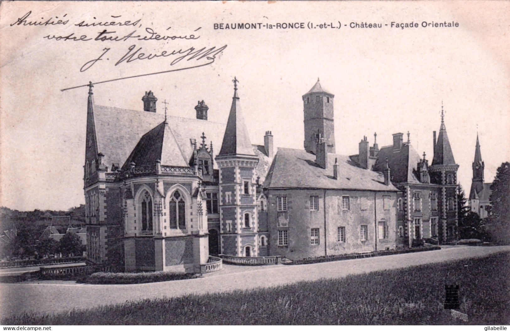 37 - Indre Et Loire - BEAUMONT  La RONCE - Chateau - Facade Orientale - Beaumont-la-Ronce